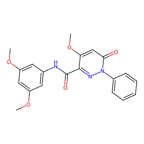 N-(3,5-dimethoxyphenyl)-4-methoxy-6-oxo-1-phenyl-1,6-dihydropyridazine-3-carboxamide structure