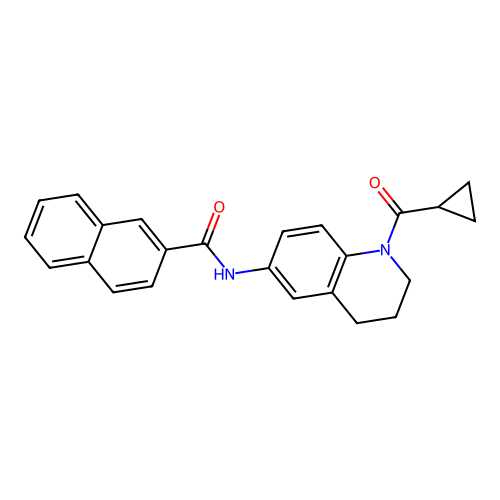 N-(1-(cyclopropanecarbonyl)-1,2,3,4-tetrahydroquinolin-6-yl)-2-naphthamide structure