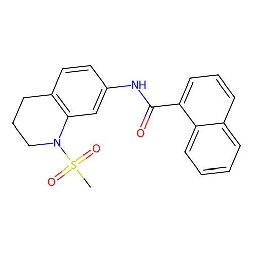 N-(1-(methylsulfonyl)-1,2,3,4-tetrahydroquinolin-7-yl)-1-naphthamide structure