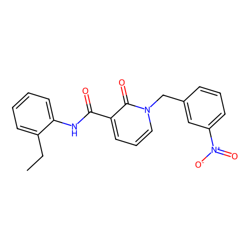 N-(2-ethylphenyl)-1-(3-nitrobenzyl)-2-oxo-1,2-dihydropyridine-3-carboxamide structure