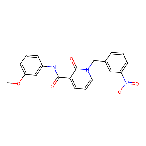N-(3-methoxyphenyl)-1-(3-nitrobenzyl)-2-oxo-1,2-dihydropyridine-3-carboxamide structure