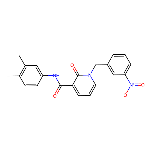 N-(3,4-dimethylphenyl)-1-(3-nitrobenzyl)-2-oxo-1,2-dihydropyridine-3-carboxamide structure