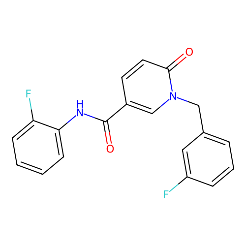 N-(2-fluorophenyl)-1-[(3-fluorophenyl)methyl]-6-oxopyridine-3-carboxamide structure