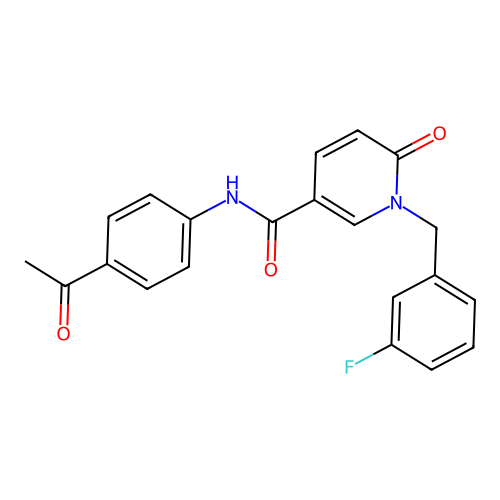 N-(4-acetylphenyl)-1-[(3-fluorophenyl)methyl]-6-oxopyridine-3-carboxamide structure