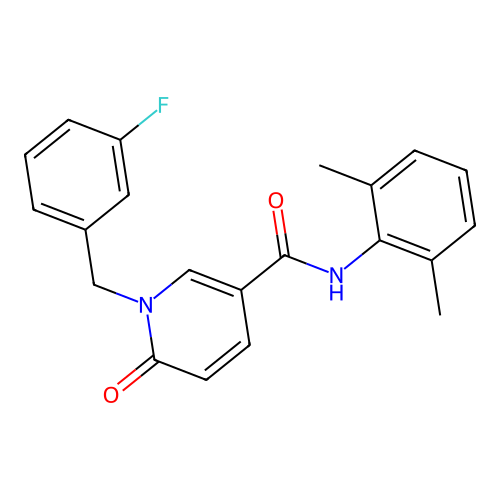 N-(2,6-dimethylphenyl)-1-[(3-fluorophenyl)methyl]-6-oxopyridine-3-carboxamide structure