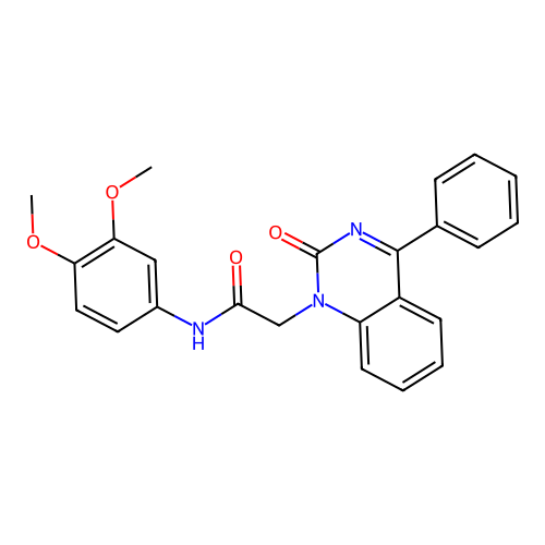 N-(3,4-dimethoxyphenyl)-2-(2-oxo-4-phenylquinazolin-1-yl)acetamide structure