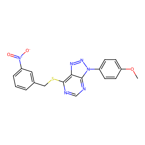 3-(4-Methoxyphenyl)-7-[(3-nitrophenyl)methylsulfanyl]triazolo[4,5-d]pyrimidine structure