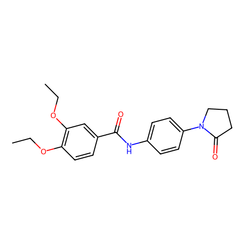 3,4-diethoxy-N-[4-(2-oxopyrrolidin-1-yl)phenyl]benzamide structure