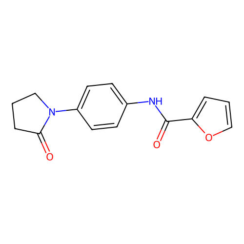 N-[4-(2-oxopyrrolidin-1-yl)phenyl]furan-2-carboxamide structure