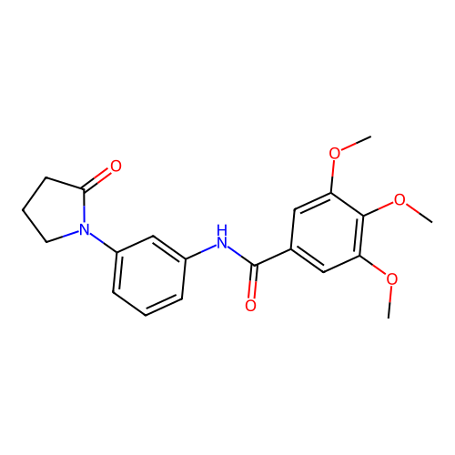 3,4,5-trimethoxy-N-[3-(2-oxopyrrolidin-1-yl)phenyl]benzamide structure