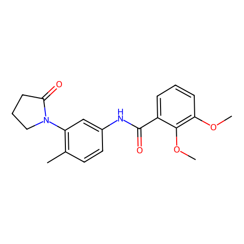 2,3-dimethoxy-N-[4-methyl-3-(2-oxopyrrolidin-1-yl)phenyl]benzamide structure