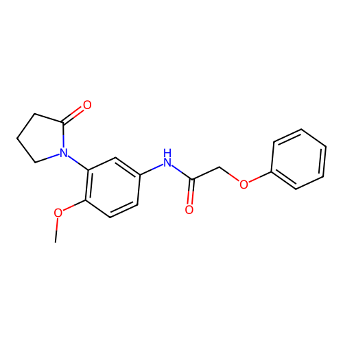 N-[4-methoxy-3-(2-oxopyrrolidin-1-yl)phenyl]-2-phenoxyacetamide structure