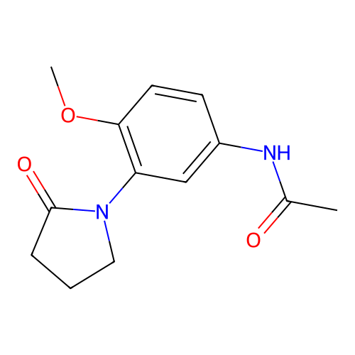 N-[4-methoxy-3-(2-oxopyrrolidin-1-yl)phenyl]acetamide structure