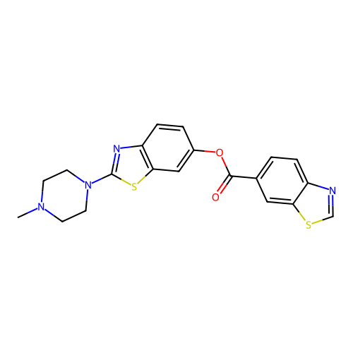 2-(4-Methylpiperazin-1-yl)benzo[d]thiazol-6-yl benzo[d]thiazole-6-carboxylate structure