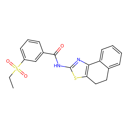 N-(4,5-dihydrobenzo[e][1,3]benzothiazol-2-yl)-3-ethylsulfonylbenzamide structure