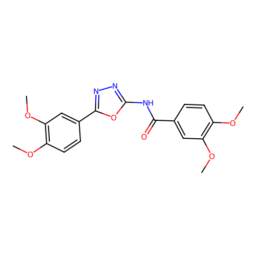 N-[5-(3,4-dimethoxyphenyl)-1,3,4-oxadiazol-2-yl]-3,4-dimethoxybenzamide structure