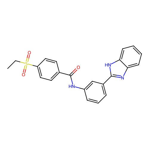 N-[3-(1H-benzimidazol-2-yl)phenyl]-4-ethylsulfonylbenzamide structure