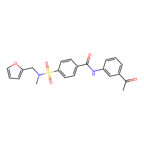 N-(3-acetylphenyl)-4-[furan-2-ylmethyl(methyl)sulfamoyl]benzamide structure