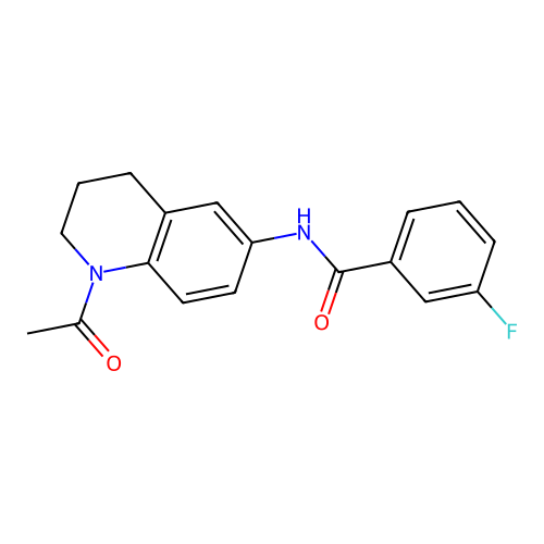 N-(1-acetyl-1,2,3,4-tetrahydroquinolin-6-yl)-3-fluorobenzamide structure