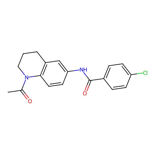 N-(1-acetyl-1,2,3,4-tetrahydroquinolin-6-yl)-4-chlorobenzamide structure
