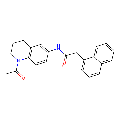 N-(1-acetyl-1,2,3,4-tetrahydroquinolin-6-yl)-2-(naphthalen-1-yl)acetamide structure