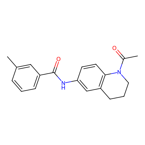 N-(1-acetyl-1,2,3,4-tetrahydroquinolin-6-yl)-3-methylbenzamide structure