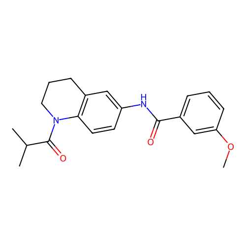 N-(1-isobutyryl-1,2,3,4-tetrahydroquinolin-6-yl)-3-methoxybenzamide structure