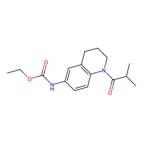 Ethyl (1-isobutyryl-1,2,3,4-tetrahydroquinolin-6-yl)carbamate structure