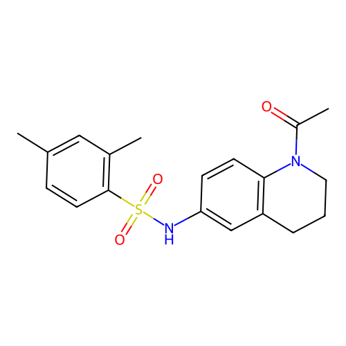 N-(1-acetyl-3,4-dihydro-2H-quinolin-6-yl)-2,4-dimethylbenzenesulfonamide structure