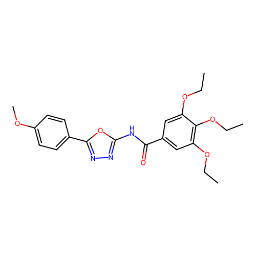 3,4,5-triethoxy-N-[5-(4-methoxyphenyl)-1,3,4-oxadiazol-2-yl]benzamide structure