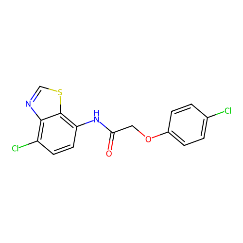 N-(4-chloro-1,3-benzothiazol-7-yl)-2-(4-chlorophenoxy)acetamide structure