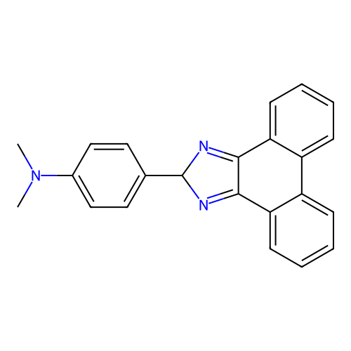 N,N-dimethyl-4-(2H-phenanthro[9,10-d]imidazol-2-yl)aniline structure