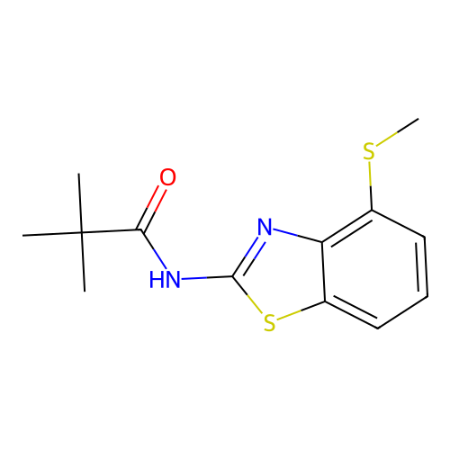 N-(4-(methylthio)benzo[d]thiazol-2-yl)pivalamide structure