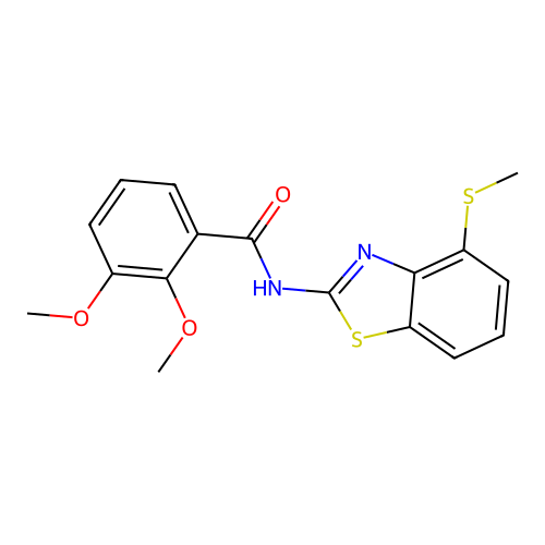 2,3-dimethoxy-N-(4-(methylthio)benzo[d]thiazol-2-yl)benzamide structure