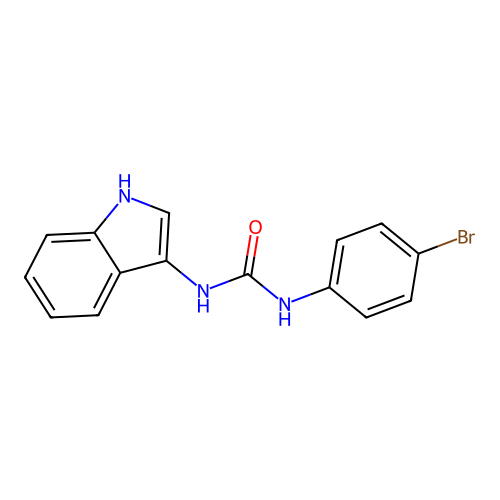 1-(4-bromophenyl)-3-(1H-indol-3-yl)urea structure