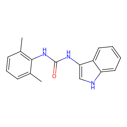 1-(2,6-dimethylphenyl)-3-(1H-indol-3-yl)urea structure