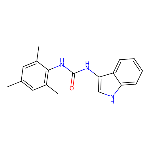 1-(1H-indol-3-yl)-3-mesitylurea structure