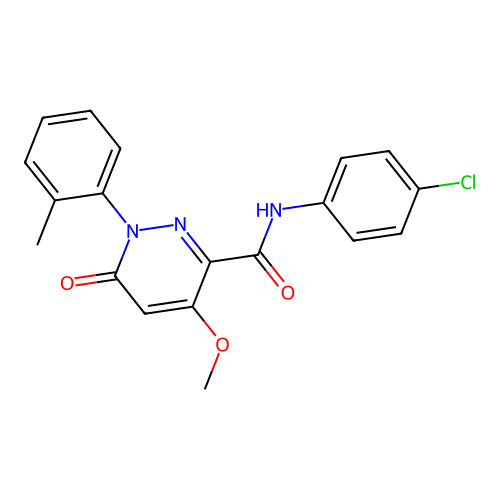 N-(4-chlorophenyl)-4-methoxy-1-(2-methylphenyl)-6-oxopyridazine-3-carboxamide structure