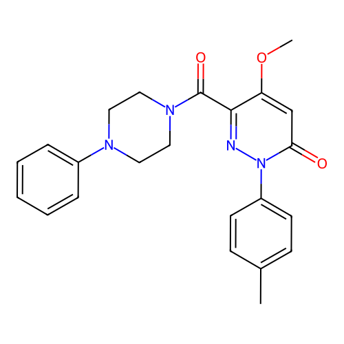 5-Methoxy-2-(4-methylphenyl)-6-(4-phenylpiperazine-1-carbonyl)pyridazin-3-one structure