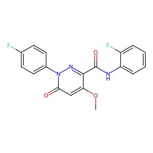 N-(2-fluorophenyl)-1-(4-fluorophenyl)-4-methoxy-6-oxo-1,6-dihydropyridazine-3-carboxamide structure