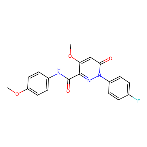 1-(4-fluorophenyl)-4-methoxy-N-(4-methoxyphenyl)-6-oxo-1,6-dihydropyridazine-3-carboxamide structure