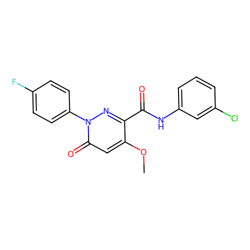 N-(3-chlorophenyl)-1-(4-fluorophenyl)-4-methoxy-6-oxo-1,6-dihydropyridazine-3-carboxamide structure