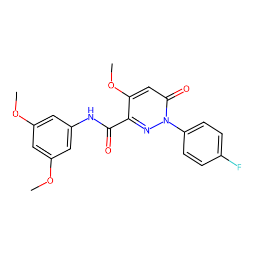 N-(3,5-dimethoxyphenyl)-1-(4-fluorophenyl)-4-methoxy-6-oxo-1,6-dihydropyridazine-3-carboxamide structure