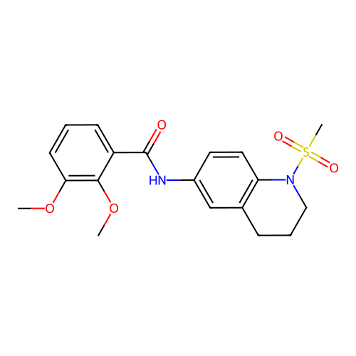 2,3-dimethoxy-N-(1-methylsulfonyl-3,4-dihydro-2H-quinolin-6-yl)benzamide structure