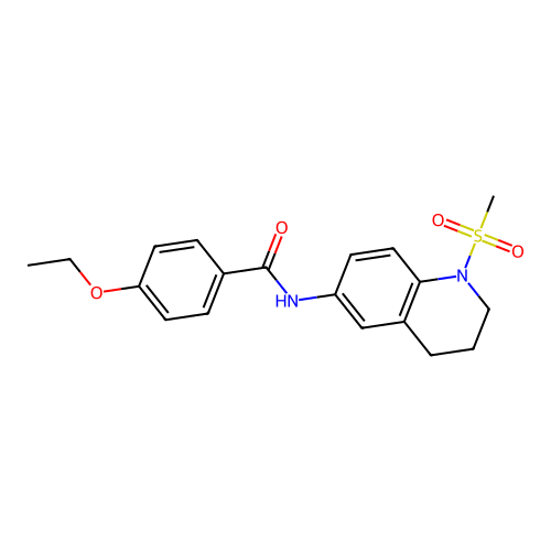 4-ethoxy-N-(1-methylsulfonyl-3,4-dihydro-2H-quinolin-6-yl)benzamide structure