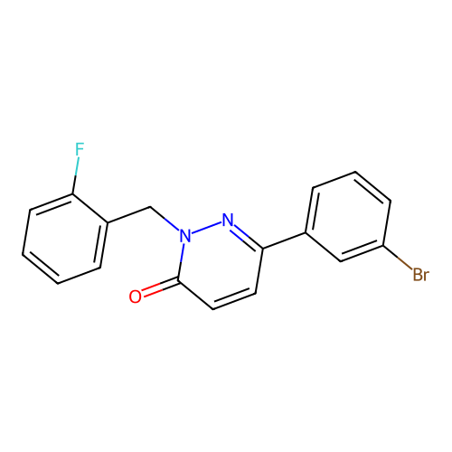 6-(3-Bromophenyl)-2-[(2-fluorophenyl)methyl]pyridazin-3-one structure