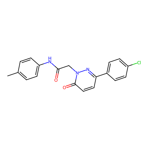 2-[3-(4-chlorophenyl)-6-oxopyridazin-1-yl]-N-(4-methylphenyl)acetamide structure