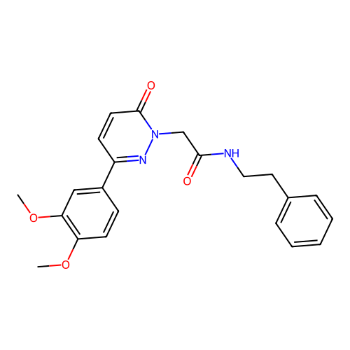 2-(3-(3,4-dimethoxyphenyl)-6-oxopyridazin-1(6H)-yl)-N-phenethylacetamide structure