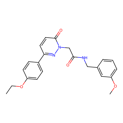 2-[3-(4-ethoxyphenyl)-6-oxopyridazin-1-yl]-N-[(3-methoxyphenyl)methyl]acetamide structure