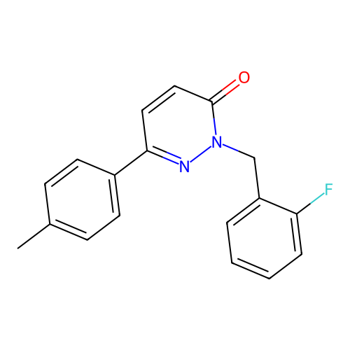 2-(2-fluorobenzyl)-6-(p-tolyl)pyridazin-3(2H)-one structure